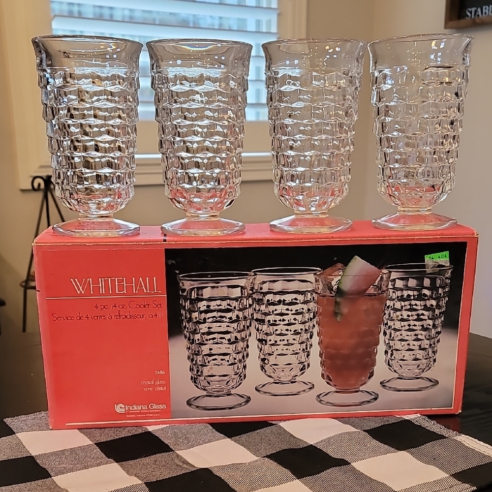 Indiana Glass Whitehall Clear Glass Goblet Set